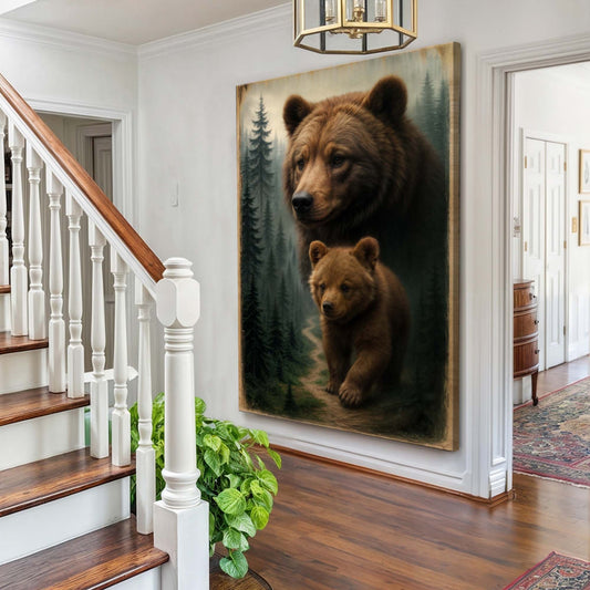 Path of the Wild Kin Bear and Cub Wall Art
