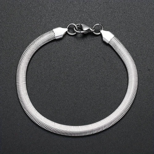 6mm Stainless Steel Snake Chain Bracelet – Unisex