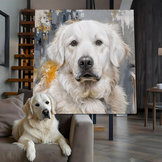 Customized Pet Portrait Abstract Wall Art