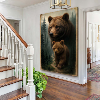 Path of the Wild Kin Bear and Cub Wall Art