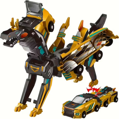Car & Transforming Dinosaur Toy – Crash-Proof Manual