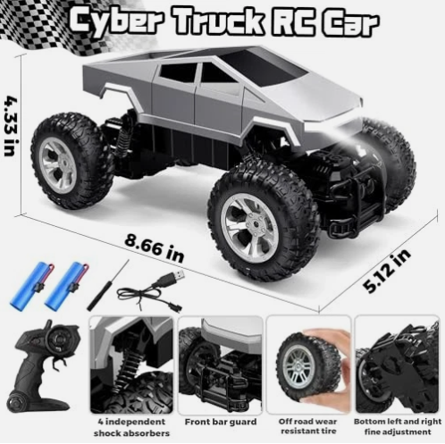 Remote Control Cyber Pickup Truck – All Terrain 2.4GHz RC Car