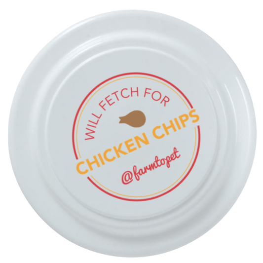 Will Fetch for Chicken Chips Dog Frisbee | Fun Toy for Dogs and Humans