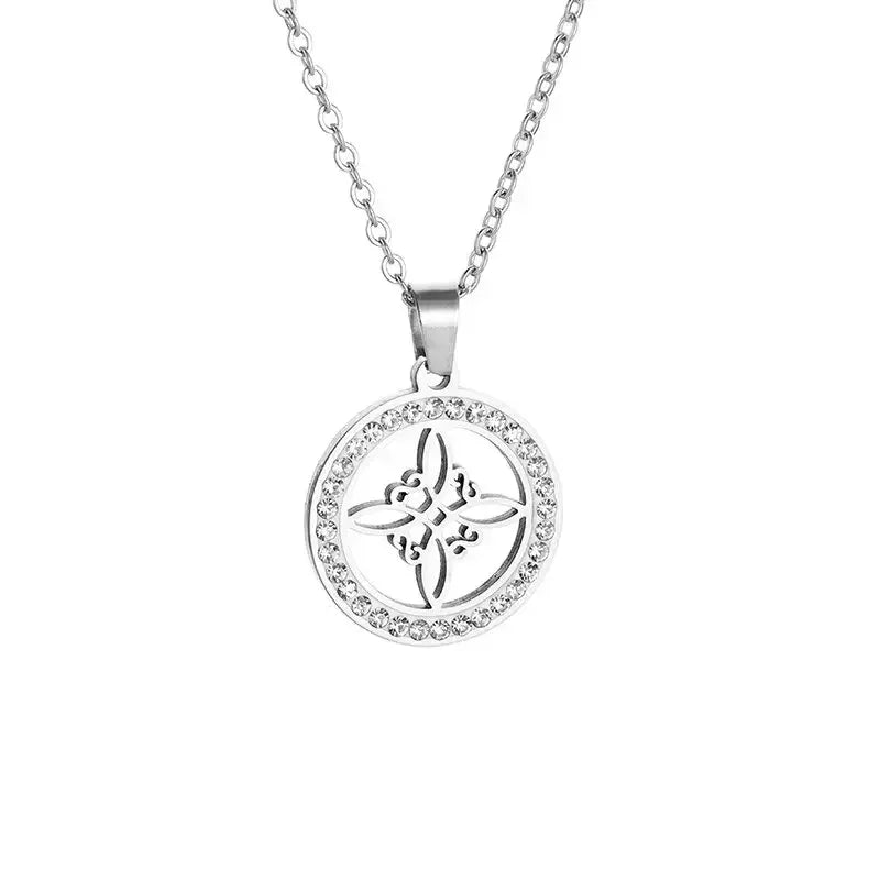 Delicate Crystal Cross Pendant Women Girls Necklace Elegant Party Wedding Jewelry Catholic Amulet Gift