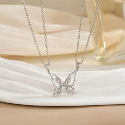 LATS New Stainless Steel Magnetic Sun Moon Couple Necklace Fashion Chain for Men and Women Good Friend Gifts Trend Jewelry