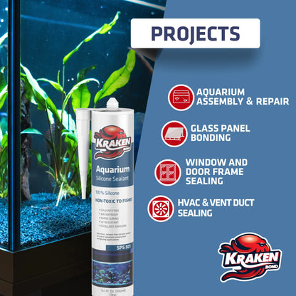Aquarium 100% Silicone Sealant 10.1 fl oz
